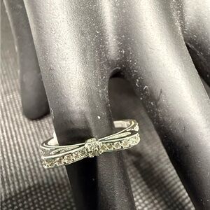 Elegant Sterling Silver Bow Ring